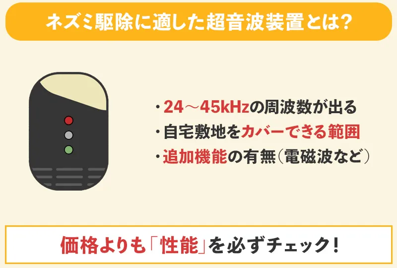 ネズミ駆除に適した超音波装置の選び方